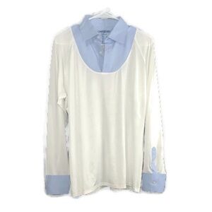 Blazer Blouse Womens Size M Versatile Business Career Office Modest Comfort Top